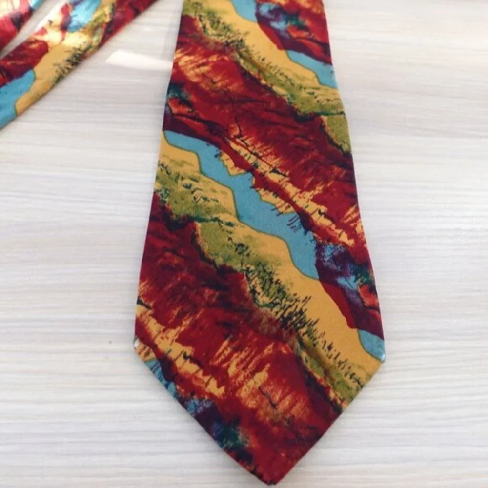 Jerry Garcia‎ Neck Tie Mens Landscape Painting Silk American Artist Designer USA